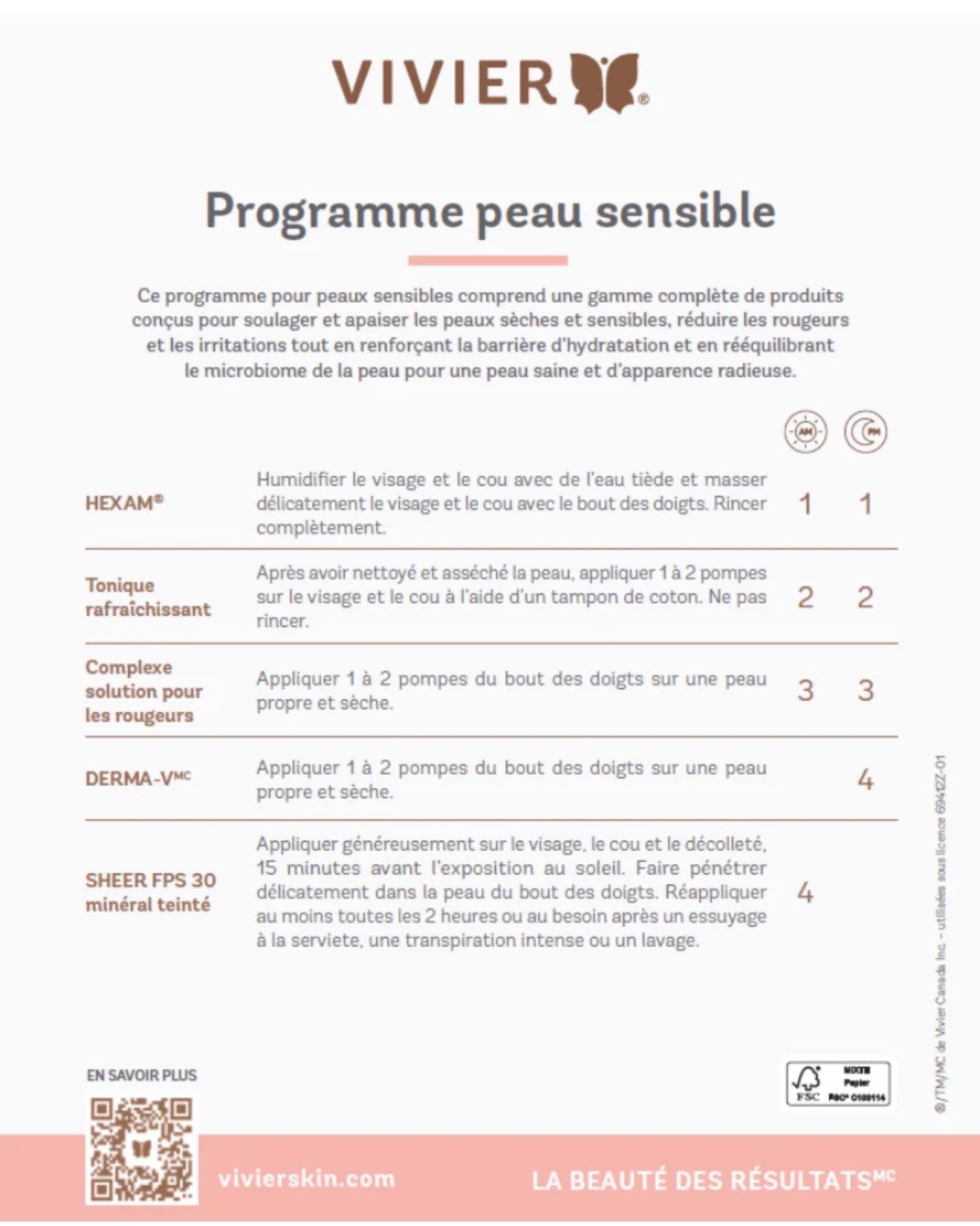 Programme peau sensible